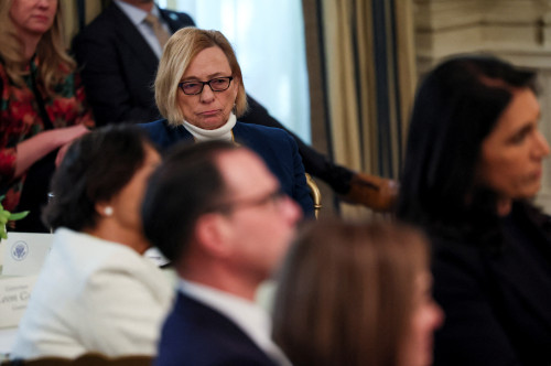 Trump, Maine’s Democratic governor clash at the White House over transgender athletes