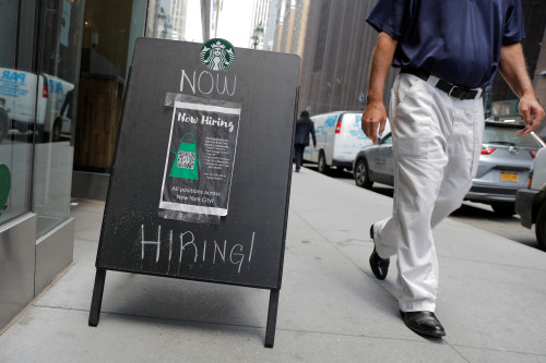 US job openings fall in March; layoffs decline
